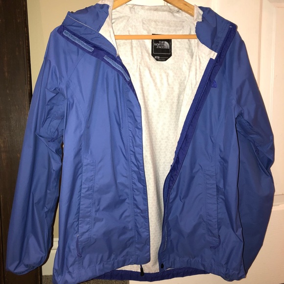 Blue and white North Face rain jacket - Picture 2 of 2